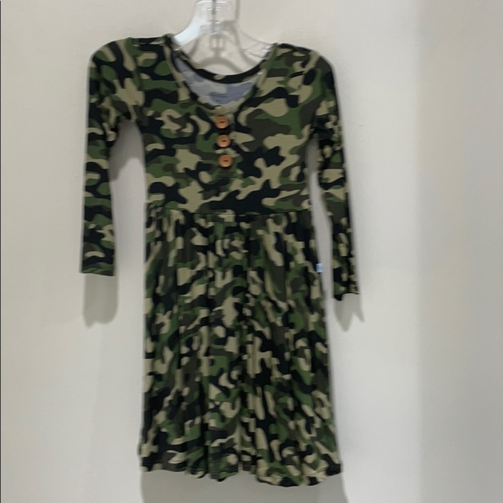 Posh peanut twirl dress long sleeve cadet 2t